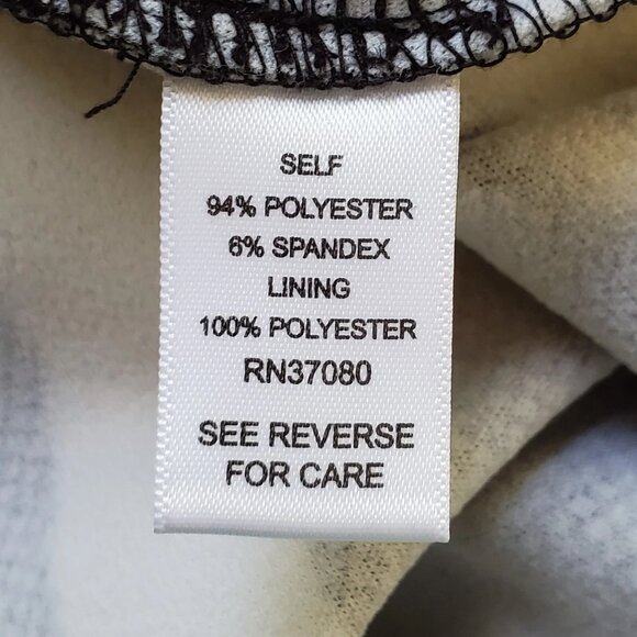 Cato Woman's 3/4 Sleeve V-Neck Zebra Print Swirled Striped Sheath Dress Size S - Picture 9 of 10